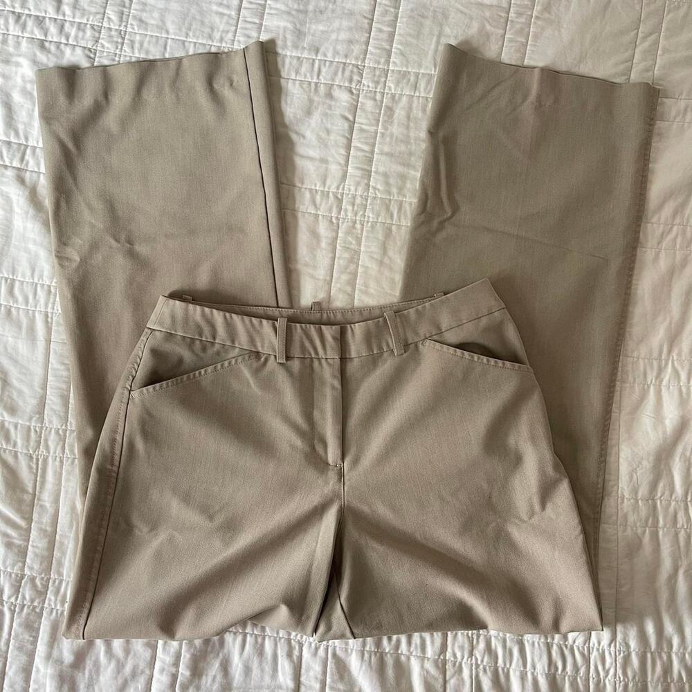 Y2k  Worthington earth tone wide leg‎ pants size 8 neutral preppy classy classic